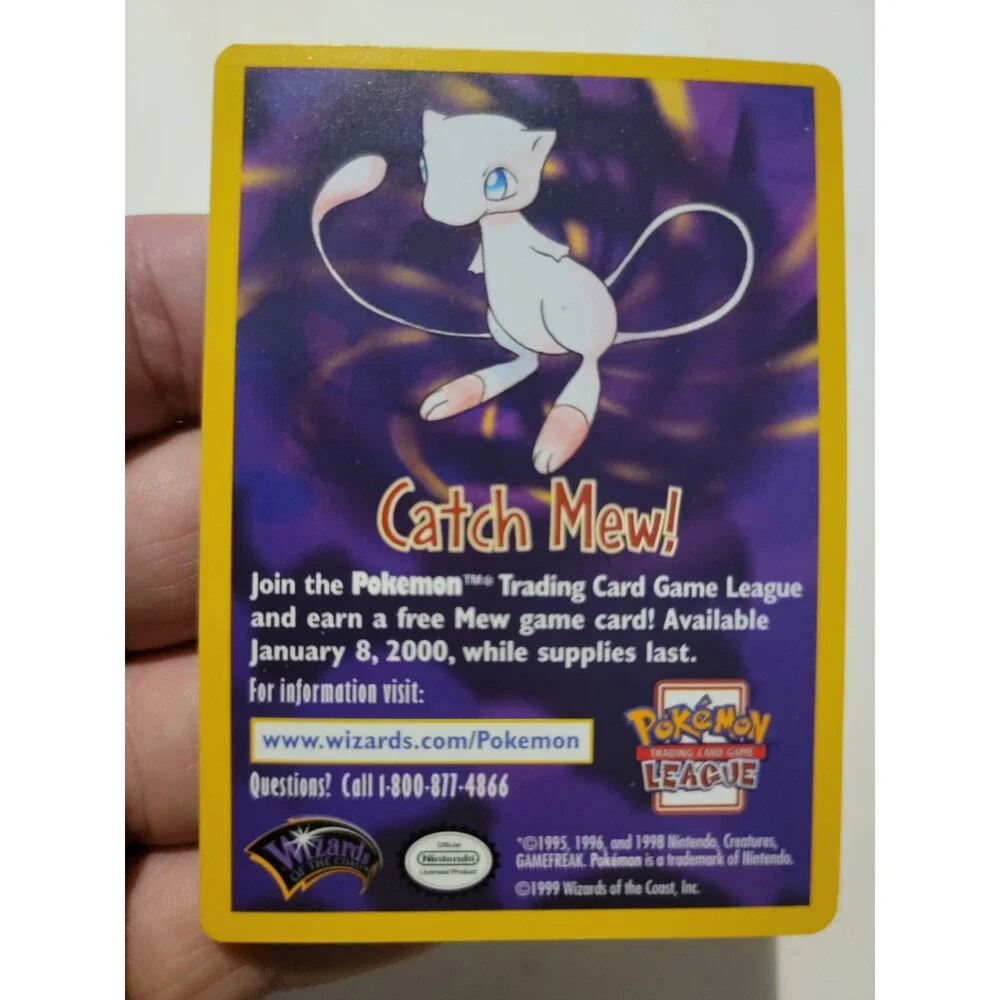 1999 Pokémon Wizards of the Coast Promos - CATCH MEW Card - Pokémon the Movie